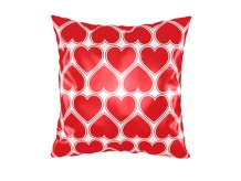 Dekorační polštář soft, polyester, Srdiečkový vankúš, 38x38 cm