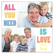 Fotopanel, All you need is love, 30x30 cm