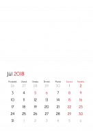 Nástenný kalendár, Prázdna šablóna, 20x30 A4 cm