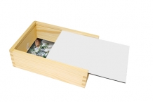 Drevená krabička, Prázdna šablóna, 12x17 cm