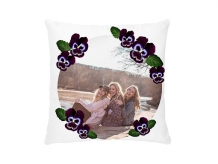 Vankúšik, bavlna, Fialky, 38x38 cm