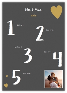 Plagát, Zoznam svadobných hostí, 50x70