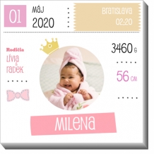 Obrazy, Odtlačok malej princeznej, 30x30 cm