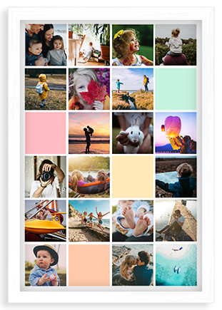 Plagát, Pastelove - biely rámček, 20x30