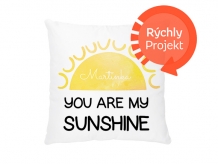 Vankúšik, bavlna, Si moje slniečko, 38x38 cm