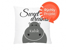 Vankúšik, bavlna, Sweet Dreams, 38x38 cm