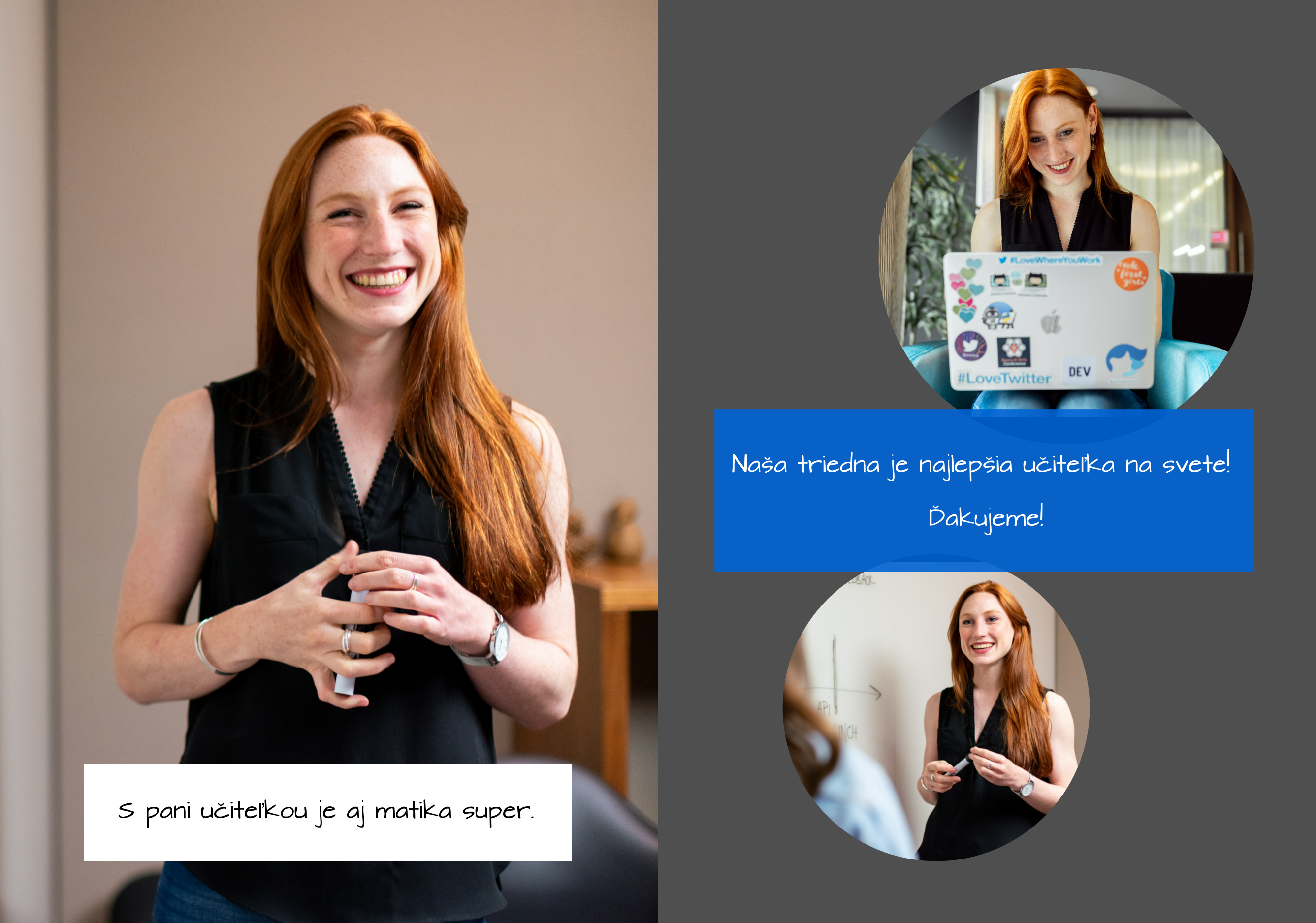 Poďakovania pani učiteľke  fotokniha, 20x30 cm