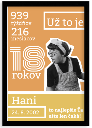 Plagát, Plagát k 18.narodeninám, 20x30