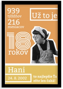 Plagát, Plagát k 18.narodeninám, 20x30