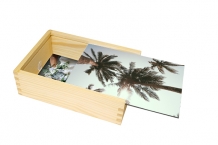 Drevená krabička, Palmy, 12x17 cm