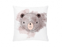 Vankúšik, bavlna, Medvedík, 38x38 cm