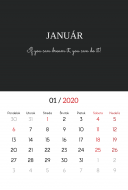 Nástenný kalendár, Typografický, 20x30 A4 cm