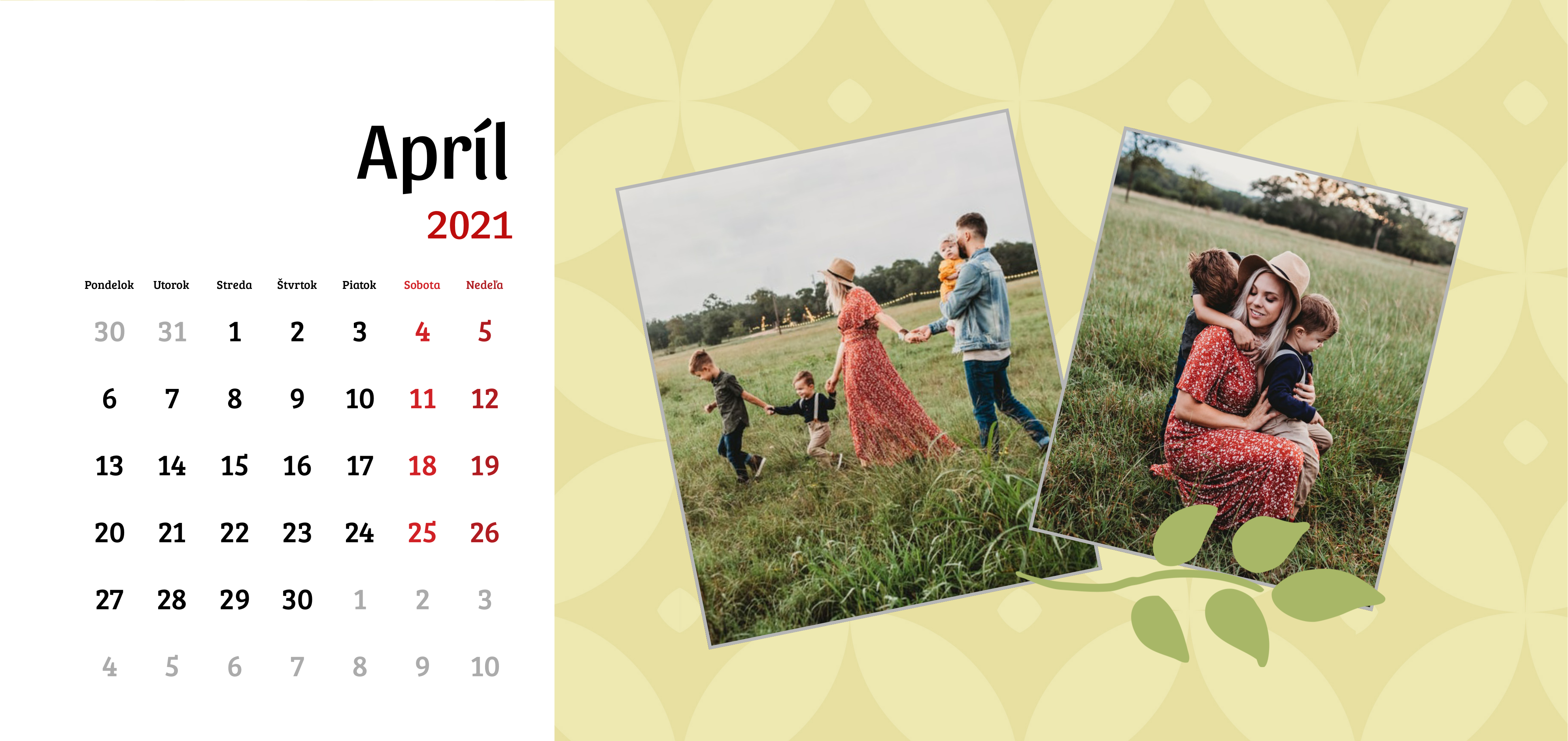 Stolný fotokalendár, Naša rodina, 22x10 cm