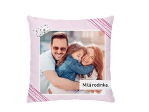 Vankúšik, bavlna, Milá rodinka, 38x38 cm