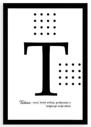 Plagát, Typografický plagát pre Tatina, 20x30