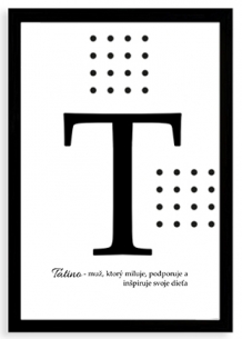 Plagát, Typografický plagát pre Tatina, 20x30