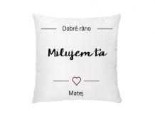 Vankúšik, bavlna, Dobré ráno, 38x38 cm