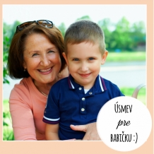 Magnetka Úsmev pre babičku , 9x9 cm