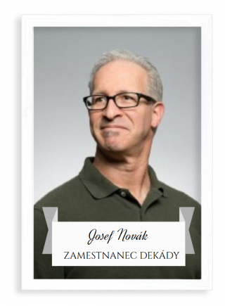 Plagát, Zamestnanec dekády - biely rámček, 20x30