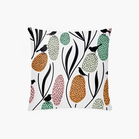 Vankúšik, bavlna, Birds, 38x38 cm