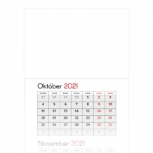 Trojmesačný kalendár , Prázdna šablóna, 30x85