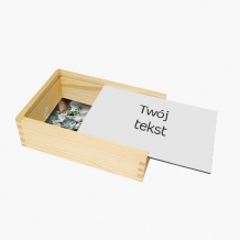 Drevená krabička, Tvoj text, 12x17 cm