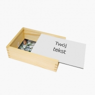 Drevená krabička, Tvoj text, 17x12 cm