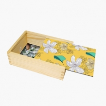 Drevená krabička, Botanicky, 12x17 cm
