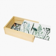 Drevená krabička, Rastlinné, 12x17 cm
