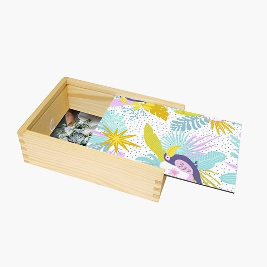 Drevená krabička, Trópy, 12x17 cm