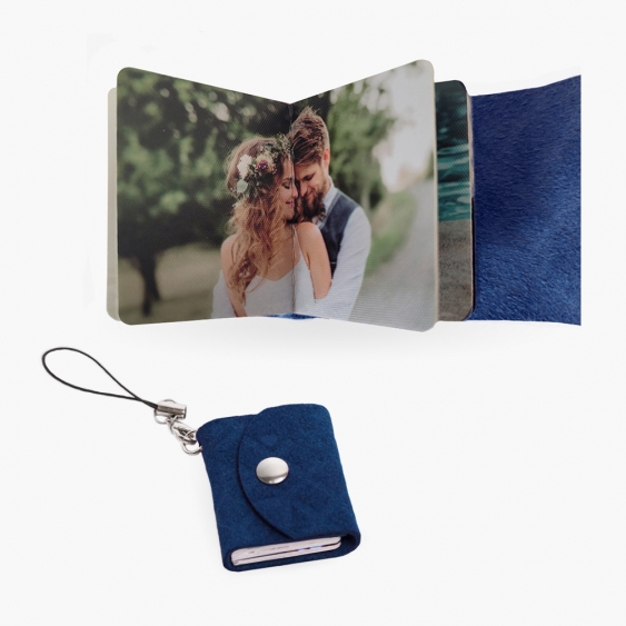 Mini album Minialbum tmavomodrý, 3,5x4,5 cm