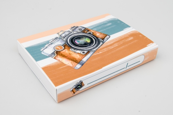 Pudelko na koperty, Aparat retro, 17x12 cm