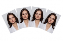 Fotky na preukazy 4 ks 3,5 × 4,5 cm