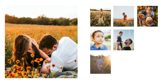 Spomienková koláž fotokniha, 20x20 cm