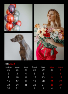 Nástenný kalendár, Klasická elegancia, 30x40 A3 cm