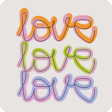 Prívesok Love Love, 6x6 cm