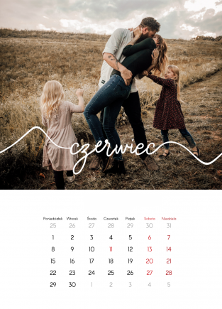 Nástenný kalendár, Rodina, 30x40-A3 cm