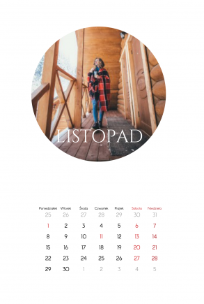 Nástenný kalendár, Obrázky v kruhoch, 20x30-A4 cm