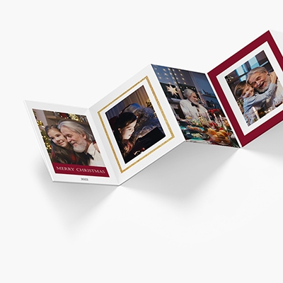 Leporelo z fotografií, Vianočná bordová