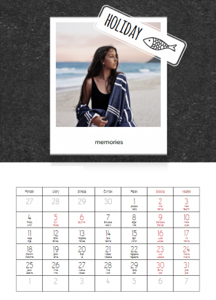 Nástenný kalendár, Spomienková tabuľa, 20x30-A4 cm