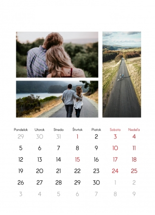 Nástenný kalendár, Váš projekt, 30x40-A3 cm