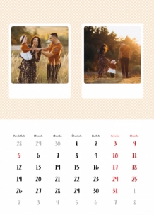 Nástenný kalendár, Vaše fotky z Instagramu, 20x30 A4 cm