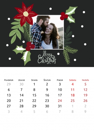 Nástenný kalendár, Elegantný, 30x40-A3 cm