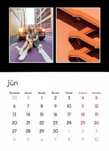 Nástenný kalendár, Tvoj kontrastný projekt, 20x30 A4 cm