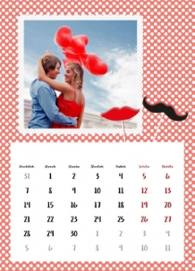 Nástenný kalendár, Kalendár plný lásky, 20x30 A4 cm