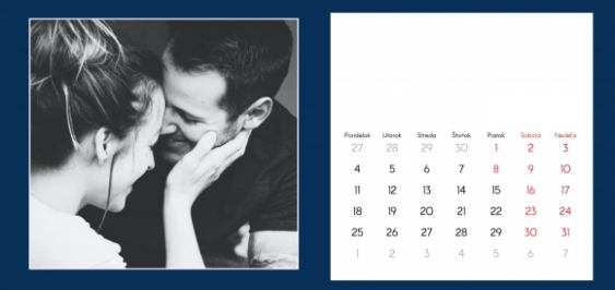 Stolný fotokalendár, Pekný kalendár, 22x10 cm