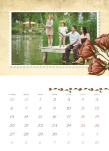 Nástenný kalendár, Vintage, 20x30 A4 cm
