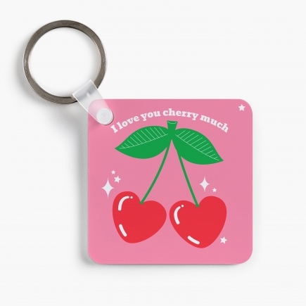 Prívesok I love you cherry much - Verzia 1, 6x6 cm