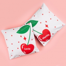 Vankúšik, bavlna, I love you cherry much - Verzia 3, 38x38 cm