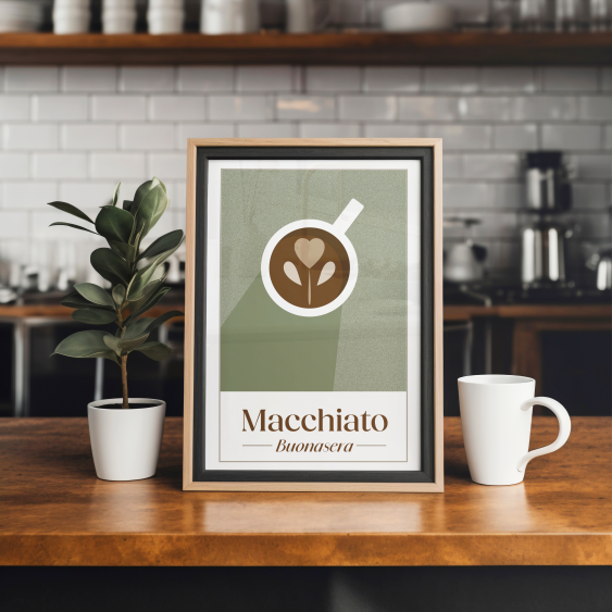 Plagát, Coffee - Macchiato, 50x70
